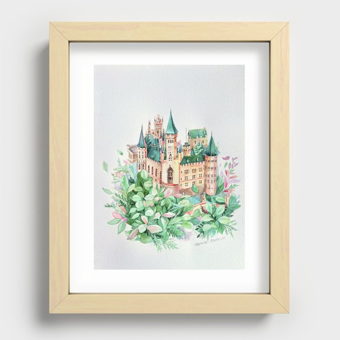 Botanical Castle Recessed Framed Print
