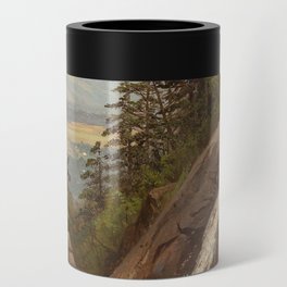 Birch Mountains and Valley Waterfall landscape apinting by Alfred Thompson Bricher Can Cooler