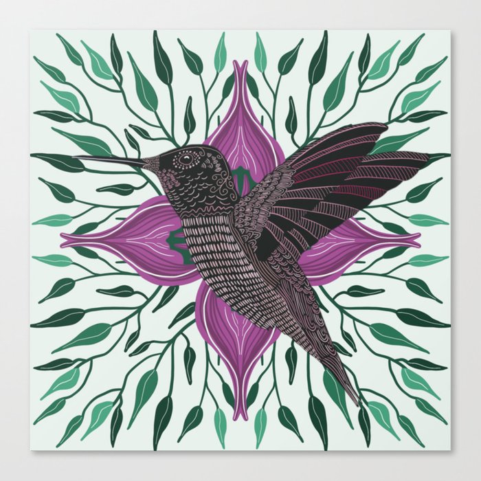 Modern Hummingbird Canvas Print