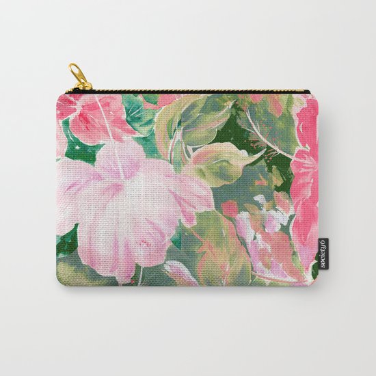 hibiscus tropical watercolor Carry-All Pouch