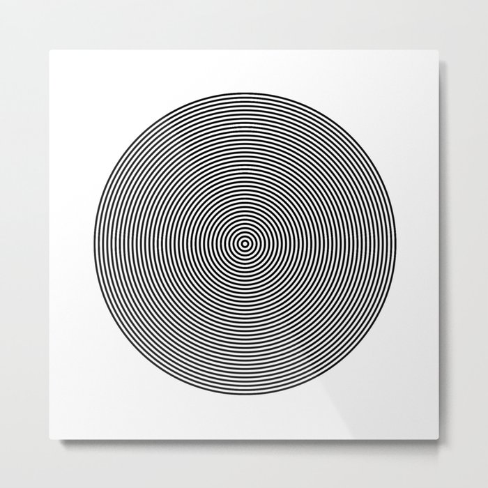 Hypnotic Circles optical illusion Metal Print