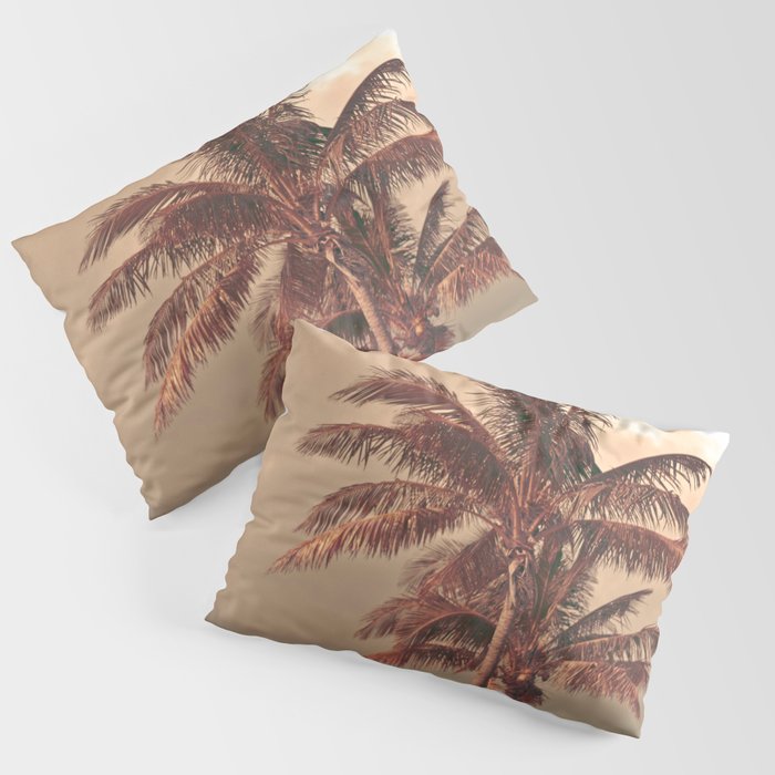 Retro Palm Tree Pillow Sham