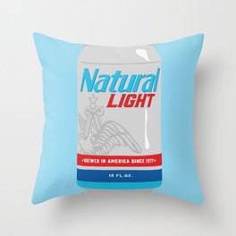 Natty Light Throw Pillow