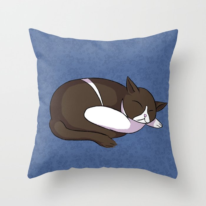 Sleeping cat 2 Throw Pillow