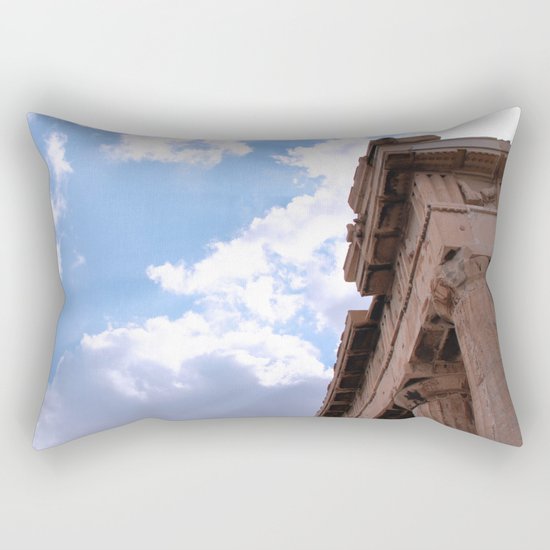 Sky above Parthenon Rectangular Pillow