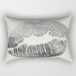 Hollywood Kiss Silver Rectangular Pillow