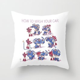 How to wash your car Throw Pillow