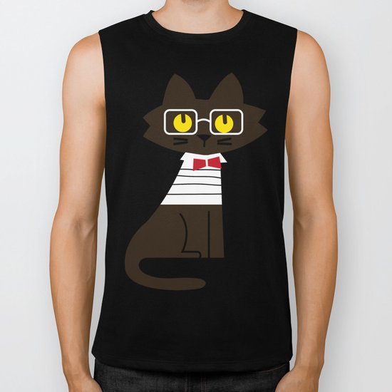 Fitz - Preppy cat Biker Tank