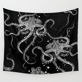 Octopus (black) Wall Tapestry