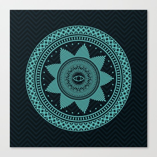 Eye of Protection Mandala Canvas Print