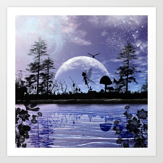 Fairy silhouette Art Print