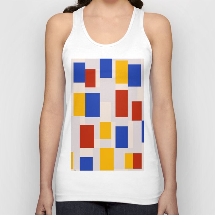 Piet Mondrian (Dutch, 1872-1944) - Composition with Color Planes 4 - 1917 - De Stijl (Neoplasticism) - Abstract, Geometric Abstraction - Oil on canvas - Digitally Enhanced Version - Tank Top