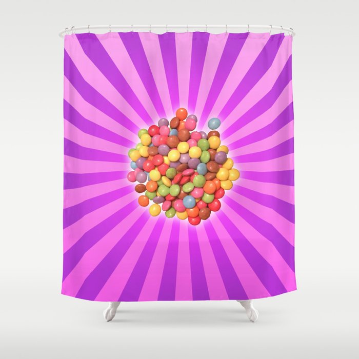 Colourful Smarties Shower Curtain By Adamgopro Society6 Colourful Smarties Shower Curtain