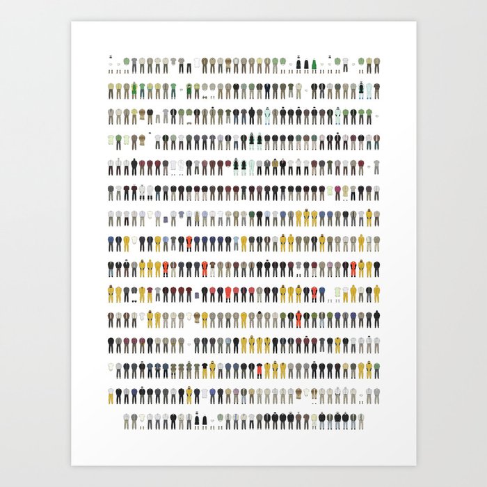 Walter White's Wardrobe - Complete Series Art Print