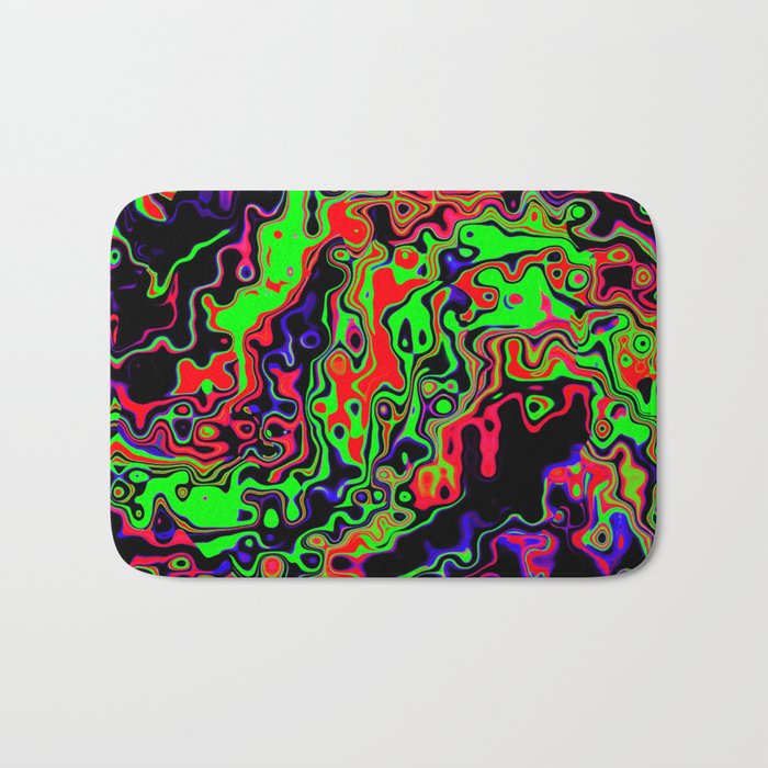 Toxic Waste Psychedelic Rave Spill Bath Mat