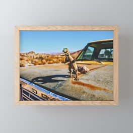 Techatticup Mine, Car with Dinosaur  Framed Mini Art Print