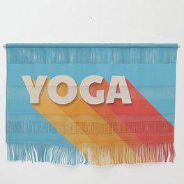 Yoga retro typography Wall Hanging