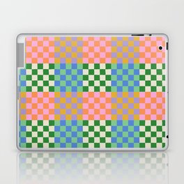 Retro pastel checker board square pattern Laptop Skin