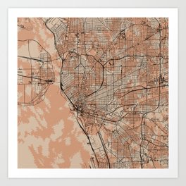 Buffalo - USA, Artistic Map Collage Art Print