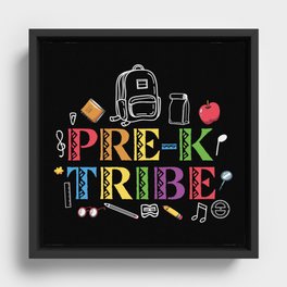 Pre-K Tribe Kindergarten Framed Canvas