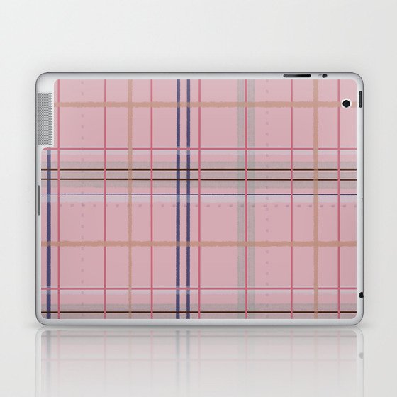 Pink plaid Laptop & iPad Skin