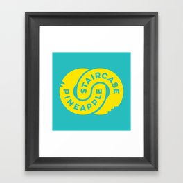 PineappleStaircase | Official Logocolor 2015 in Turquoise/Yellow Framed Art Print