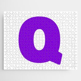 Q (Violet & White Letter) Jigsaw Puzzle