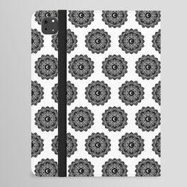 Black and white moon mandala - space art iPad Folio Case