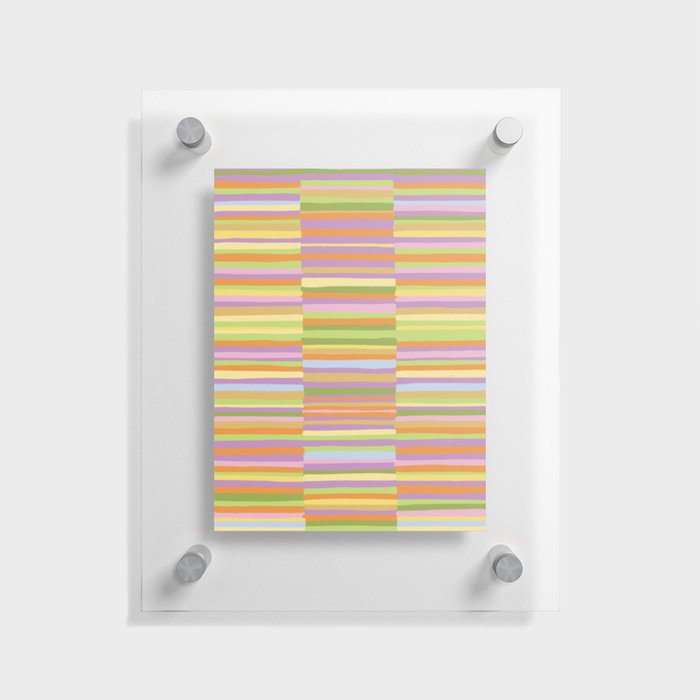 Summertime striped pattern Floating Acrylic Print