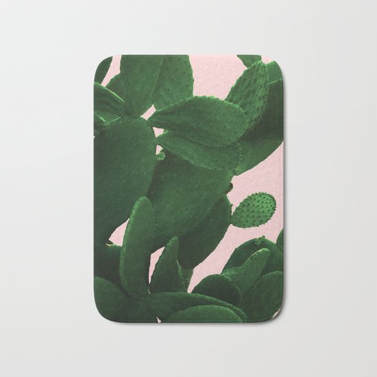Cactus On Pink Bath Mat