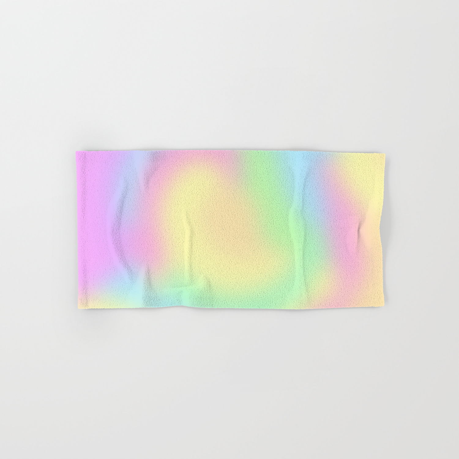 Soft Pastel Rainbow Gradient Design Hand Bath Towel By