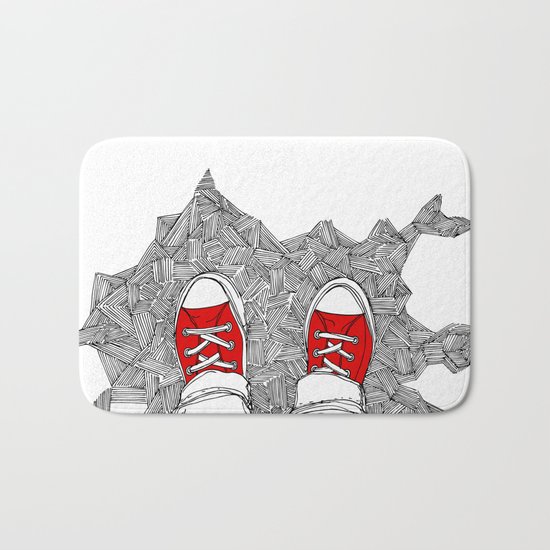 Selfie. Doodle. Bath Mat
