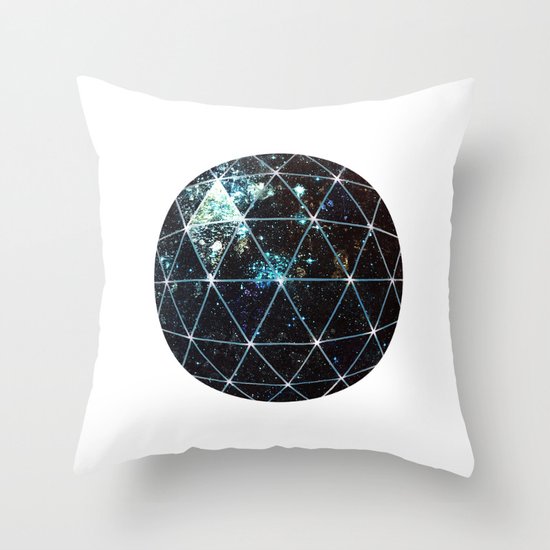Galaxy Geodesic Throw Pillow