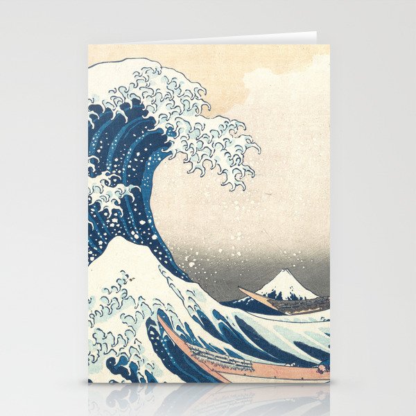 The Great Wave Off Kanagawa by Katsushika Hokusai Thirty Six Views of Mount Fuji - The Great Wave Stationery Cards