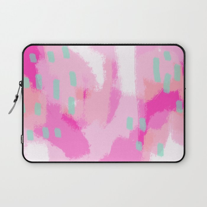 amelia - Pink Abstract Digital Painting Laptop Sleeve