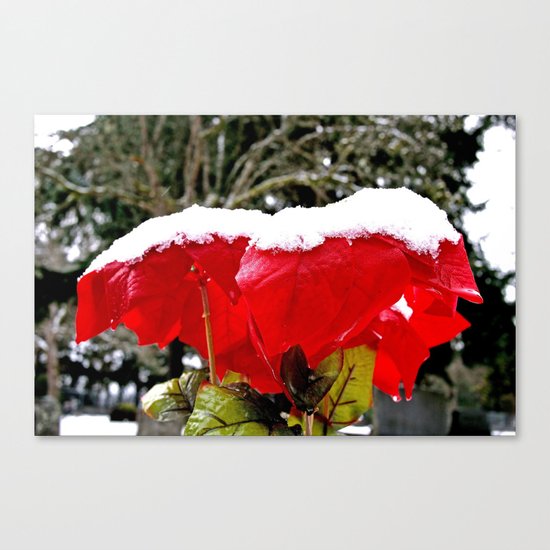 Graveyard snow Canvas Print