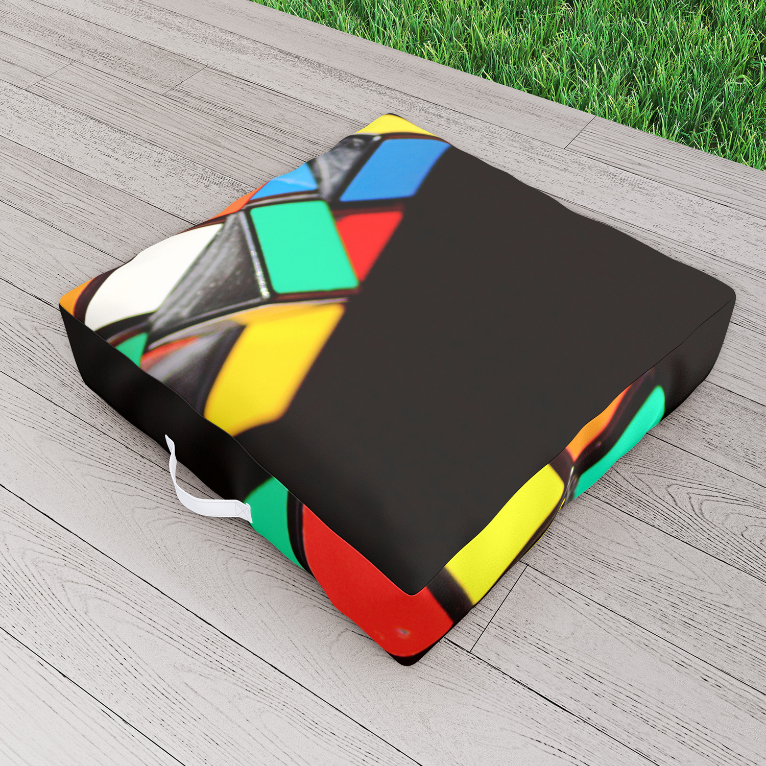 Rubik S Cube Outdoor Floor Cushion By Peppetry Society6