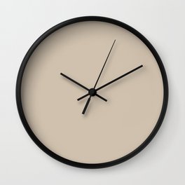 Light Brown, Taupe Solid Color Pairs with Valspar America Hopsack Brown Beige 3003-10B Wall Clock