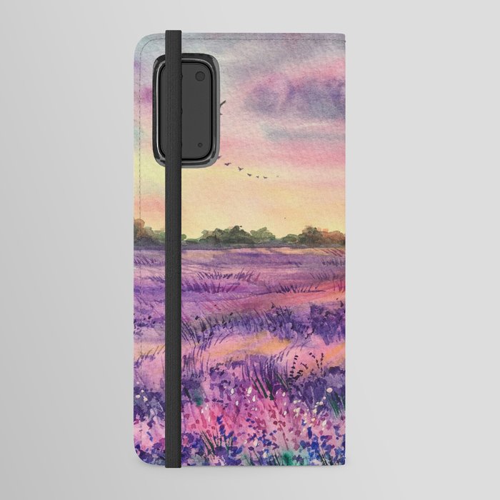 Provence Lavender Field at Sunset Android Wallet Case