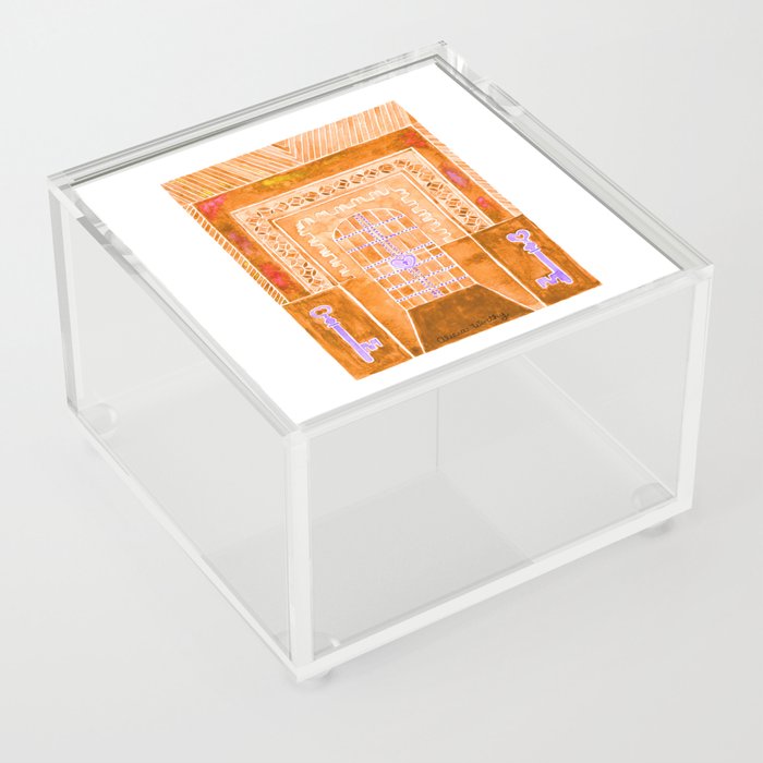 Only One Key - Orange Acrylic Box