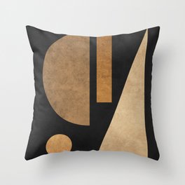 Geometric Harmony Black 02 - Minimal Abstract Throw Pillow