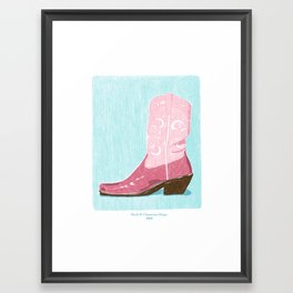Cowgirl Boot Framed Art Print
