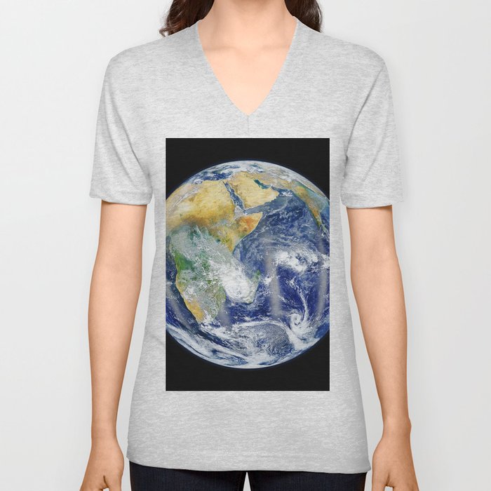 Planet Earth V Neck T Shirt