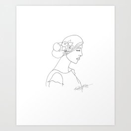 Lady in Contemplation Art Print
