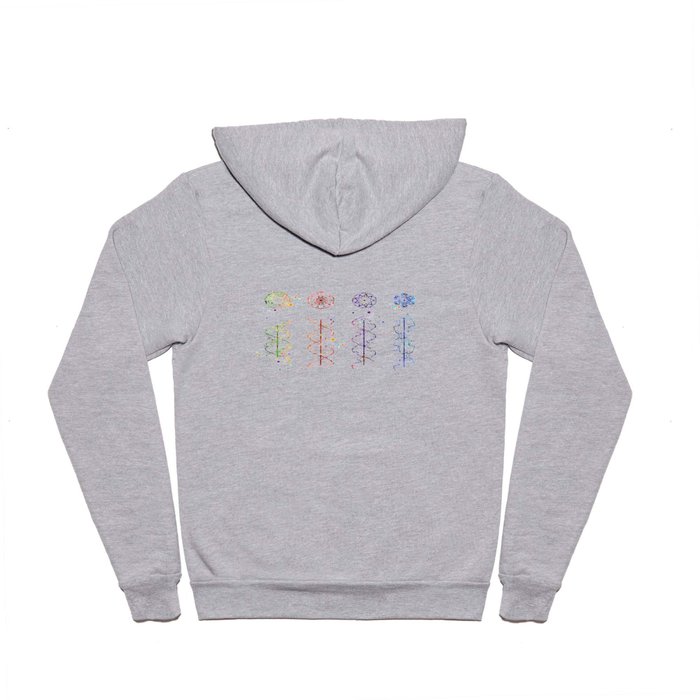 DNA Helix A-B-C-Z Colorful Watercolor Hoody