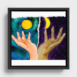 Sun & Moon Framed Canvas