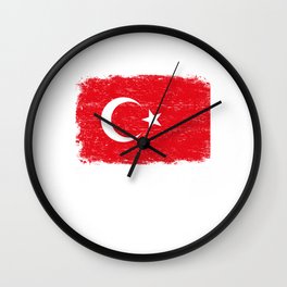 Turkish Flag Vintage TURKEY FLAG Gift Flag Of Wall Clock