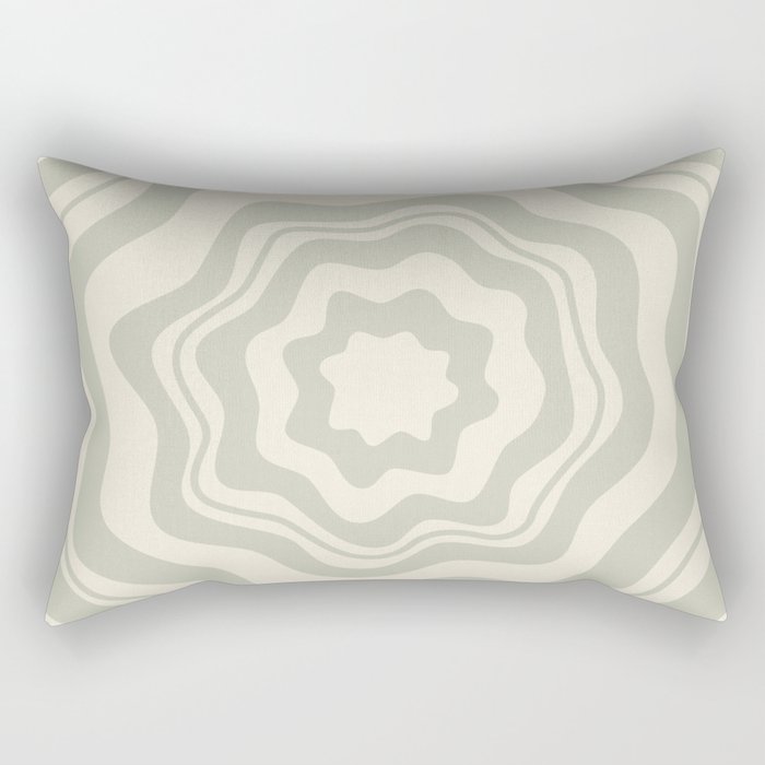 boho floral - cream and light sage Rectangular Pillow