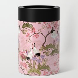Japanese Garden in Pink Can Cooler