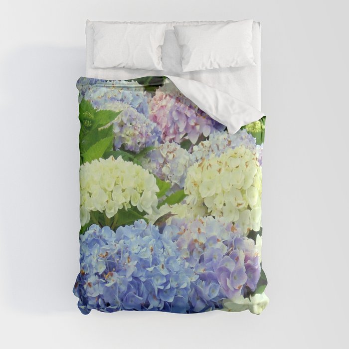 Hydrangea Flowers Mix Duvet Cover